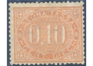 ITALY KINGDOM 1869 Postage Due 10c brown orange MH*