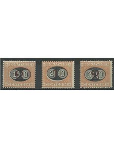ITALY KINGDOM 1890-91 Postage Due 3v MNH**