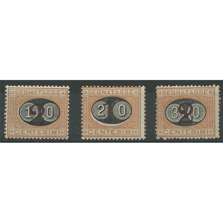 ITALIA REGNO 1890-91 Segnatasse 3v MNH**