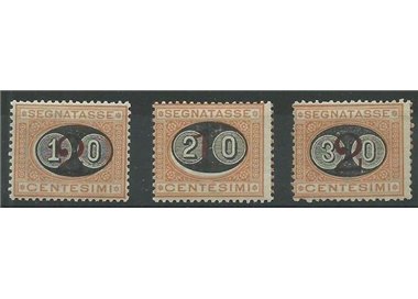 ITALY KINGDOM 1890-91 Postage Due 3v MNH**