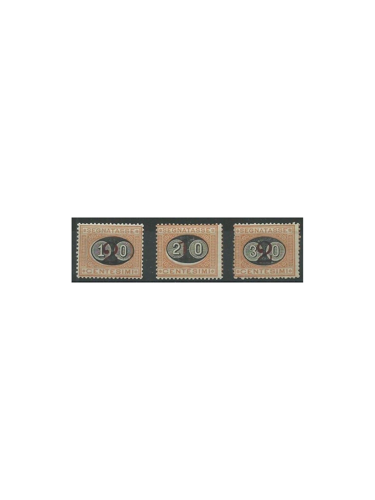 ITALY KINGDOM 1890-91 Postage Due 3v MNH**