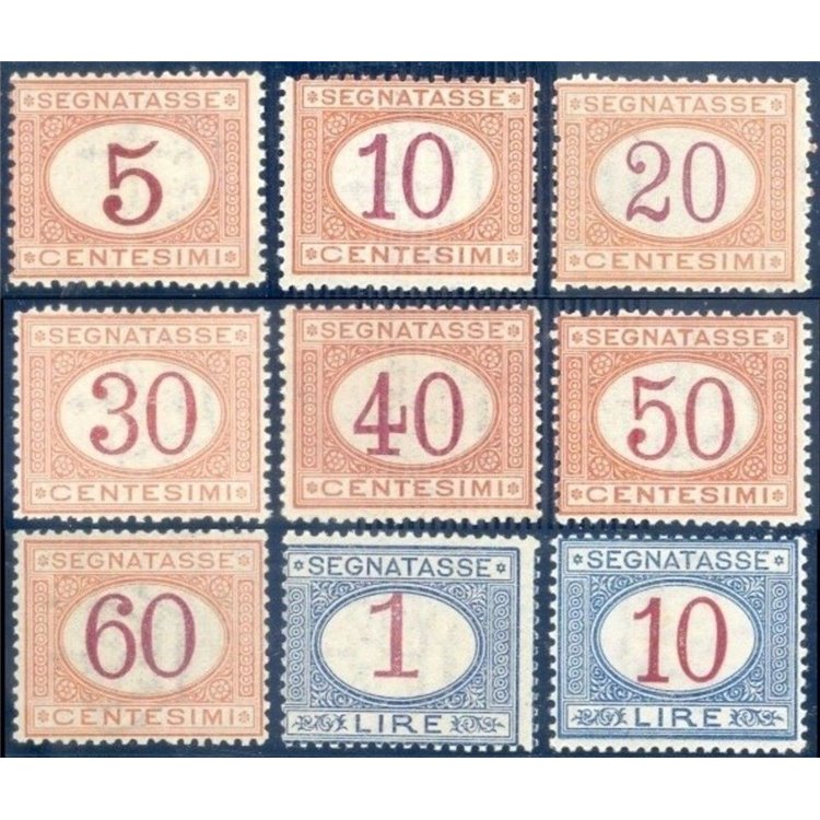 ITALY KINGDOM 1890-94 Postage Due 9v MH*