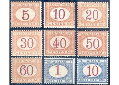 ITALY KINGDOM 1890-94 Postage Due 9v MH*