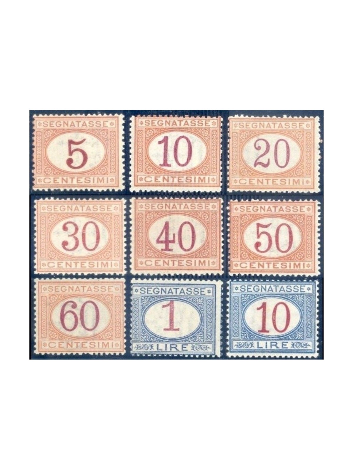 ITALY KINGDOM 1890-94 Postage Due 9v MH*