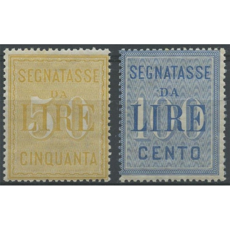 ITALIA REGNO 1903 Segnatasse, alti valori 2v MNH**