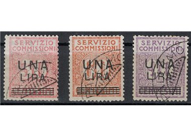 ITALIA REGNO 1925 Servizio commissioni soprastampati 3v us