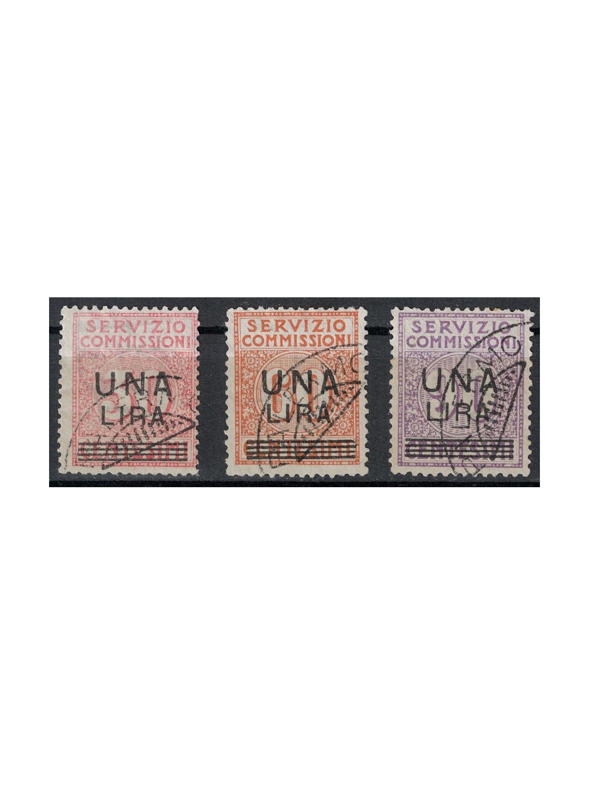 ITALY KINGDOM 1925 Commission Service overprinted 3v us