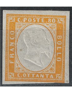 ITALY KINGDOM 1861 Matraire (80c orange) MNH**
