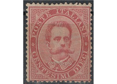 ITALIA REGNO 1879 Umberto I 10c carminio MH*