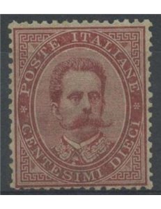 ITALIA REGNO 1879 Umberto I 10c carminio MH*