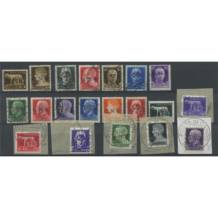 ITALIA RSI 1943 Serie Imperiale GNR (Verona) 20v us ©