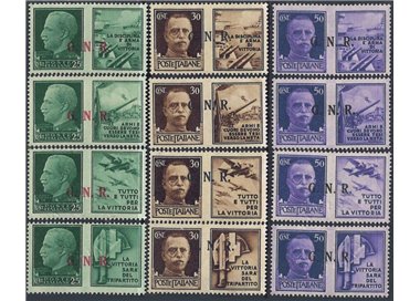ITALY RSI 1944 War Propaganda GNR (Brescia 2nd type) 12v MH*