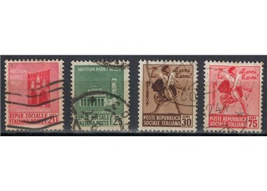 ITALIA RSI 1944 Monumenti distrutti 4v us