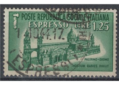 ITALIA RSI 1944 Monumenti distrutti, espresso us