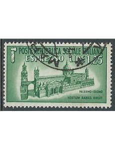 ITALIA RSI 1944 Monumenti distrutti, espresso us