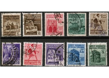 ITALY RSI 1944-45 Destroyed Monuments 10v us