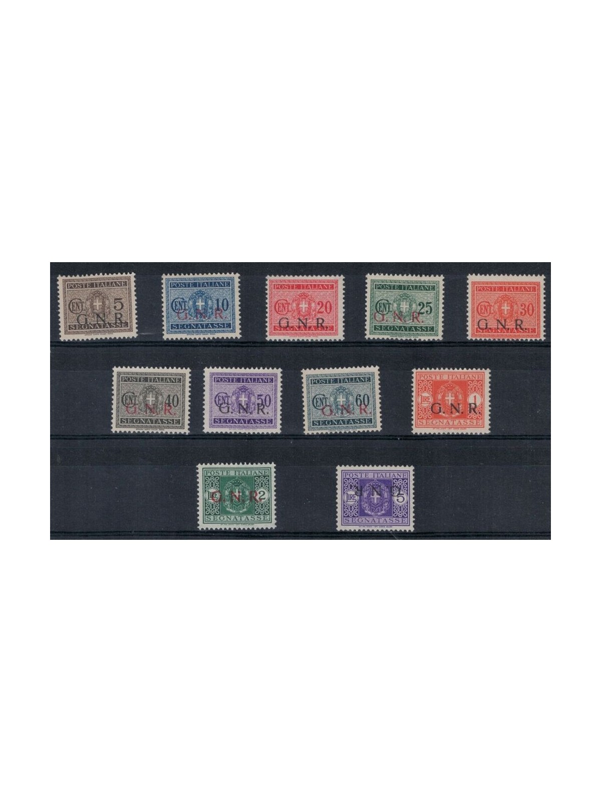 ITALY RSI 1943 Postage Due GNR (Brescia) 11v MH*