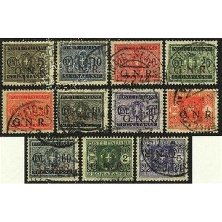 ITALY RSI 1943 Postage Due GNR (Brescia) 11v us ©