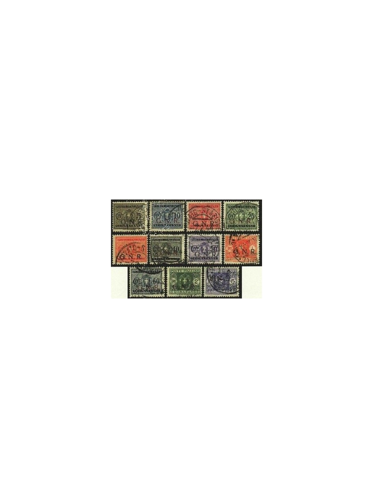 ITALY RSI 1943 Postage Due GNR (Brescia) 11v us ©
