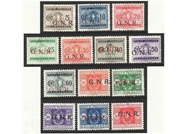 ITALY RSI 1943 Postage Due GNR (Verona) 13v us ©