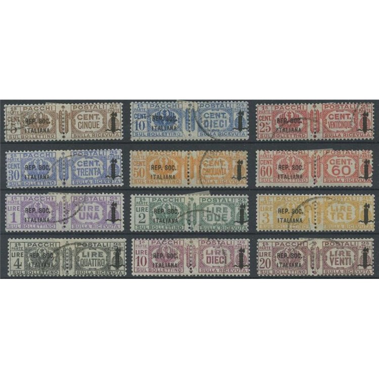 ITALIA RSI 1944 Pacchi postali 12v us