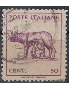 ITALY LIEUTENANCY 1944 Capitoline Wolf (hexagon watermark) us