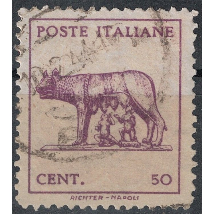 ITALIA LUOGOTENENZA 1944 Lupa Capitolina (filigrana esagoni) us