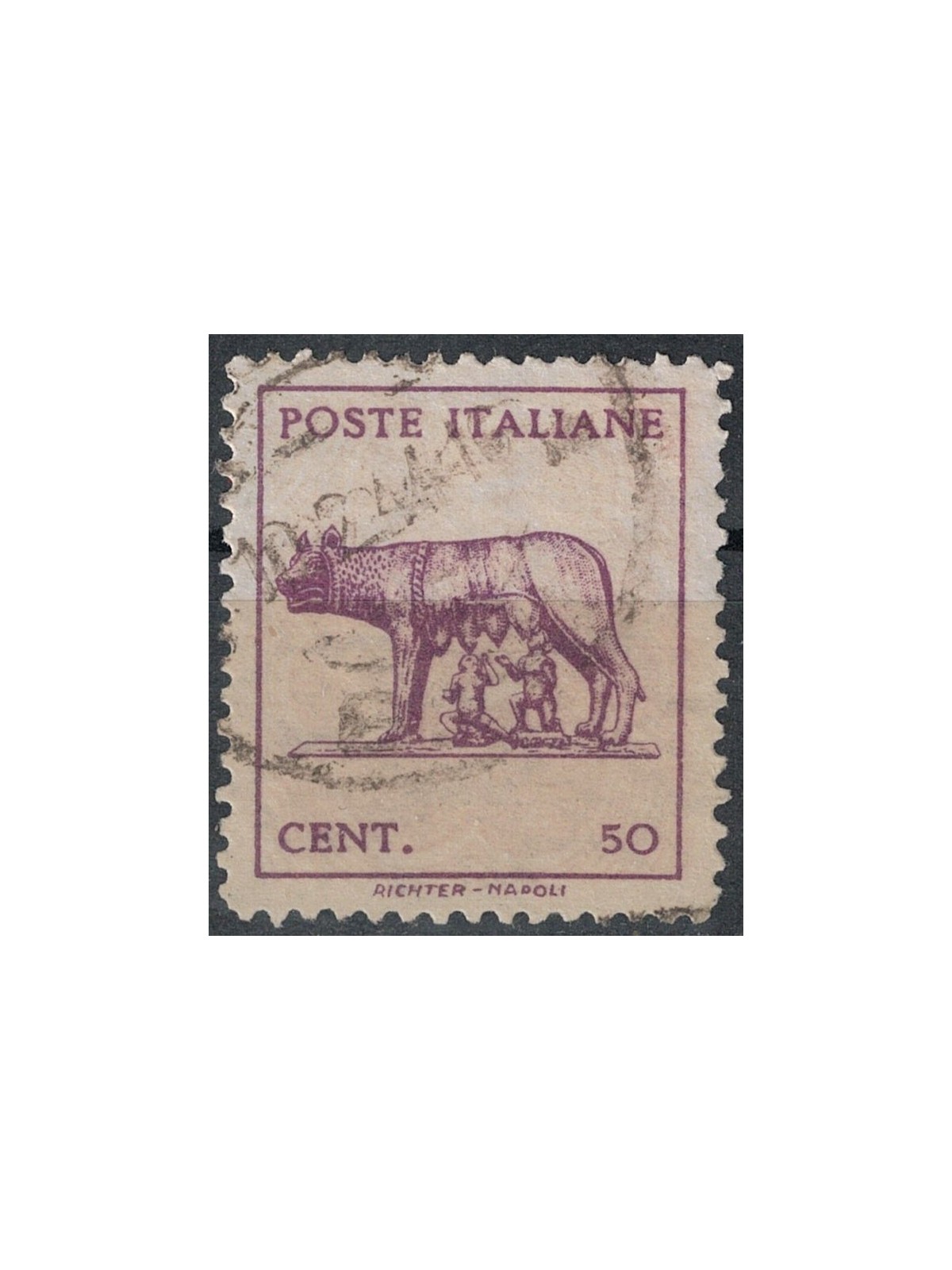 ITALIA LUOGOTENENZA 1944 Lupa Capitolina (filigrana esagoni) us