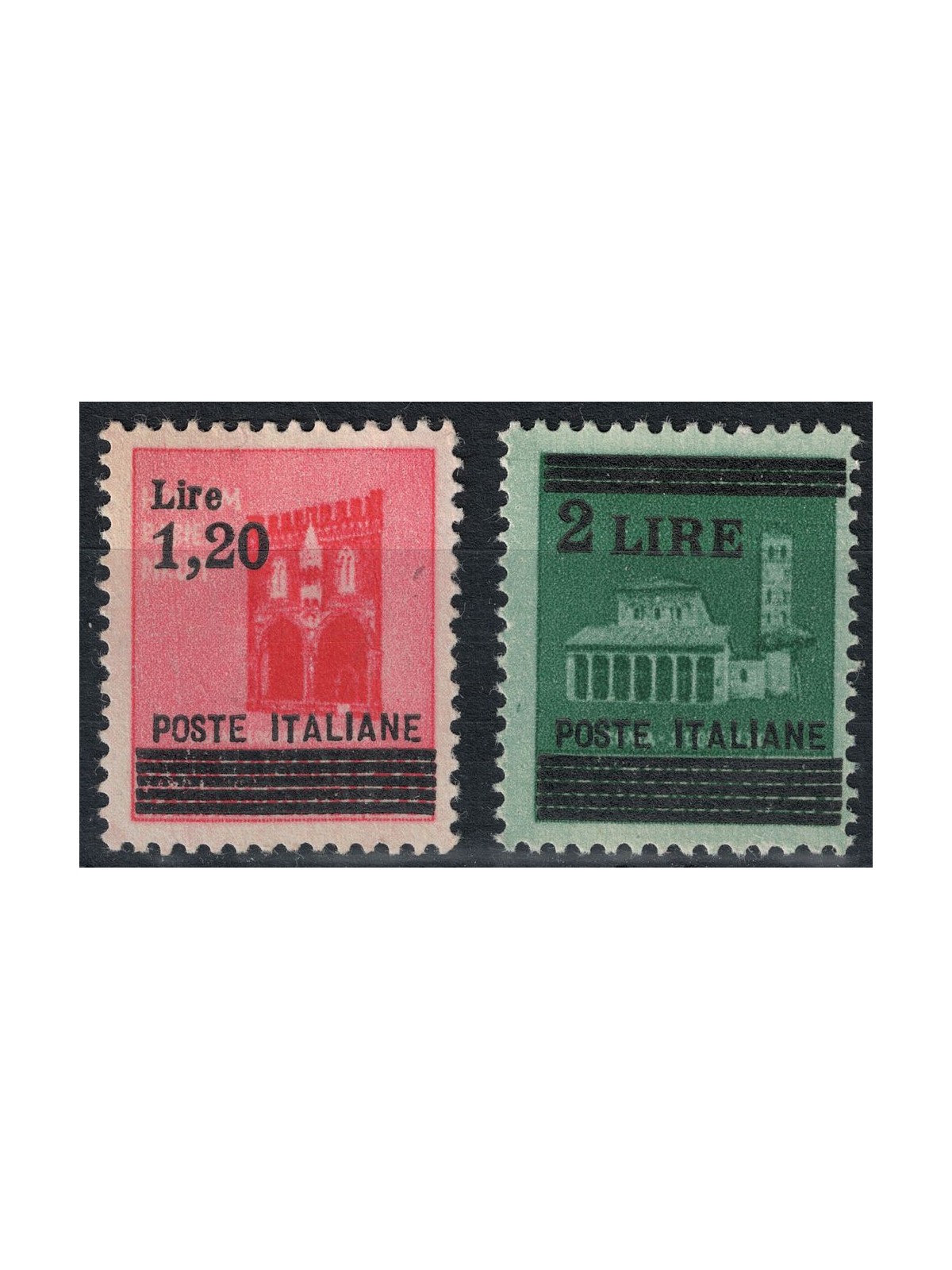 ITALY LIEUTENANCY 1945 Destroyed monuments overprinted 2v MH*