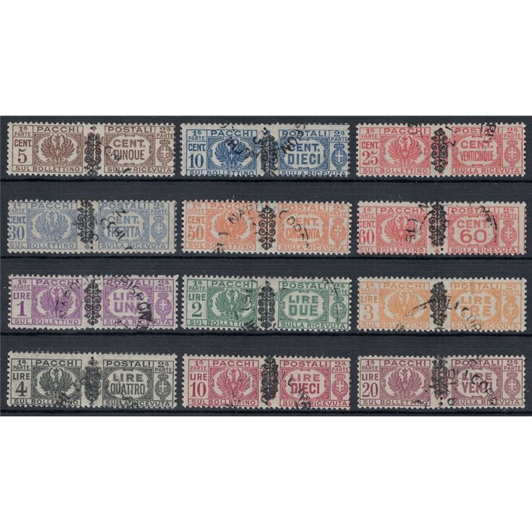ITALIA LUOGOTENENZA 1945 Pacchi Postali 12v us