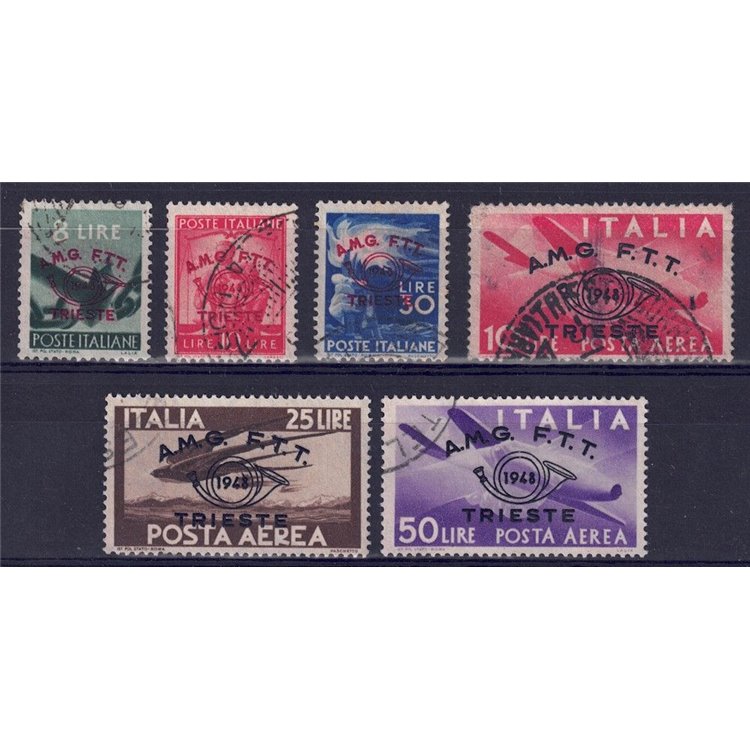 TRIESTE A 1948 Convegno filatelico 6v us