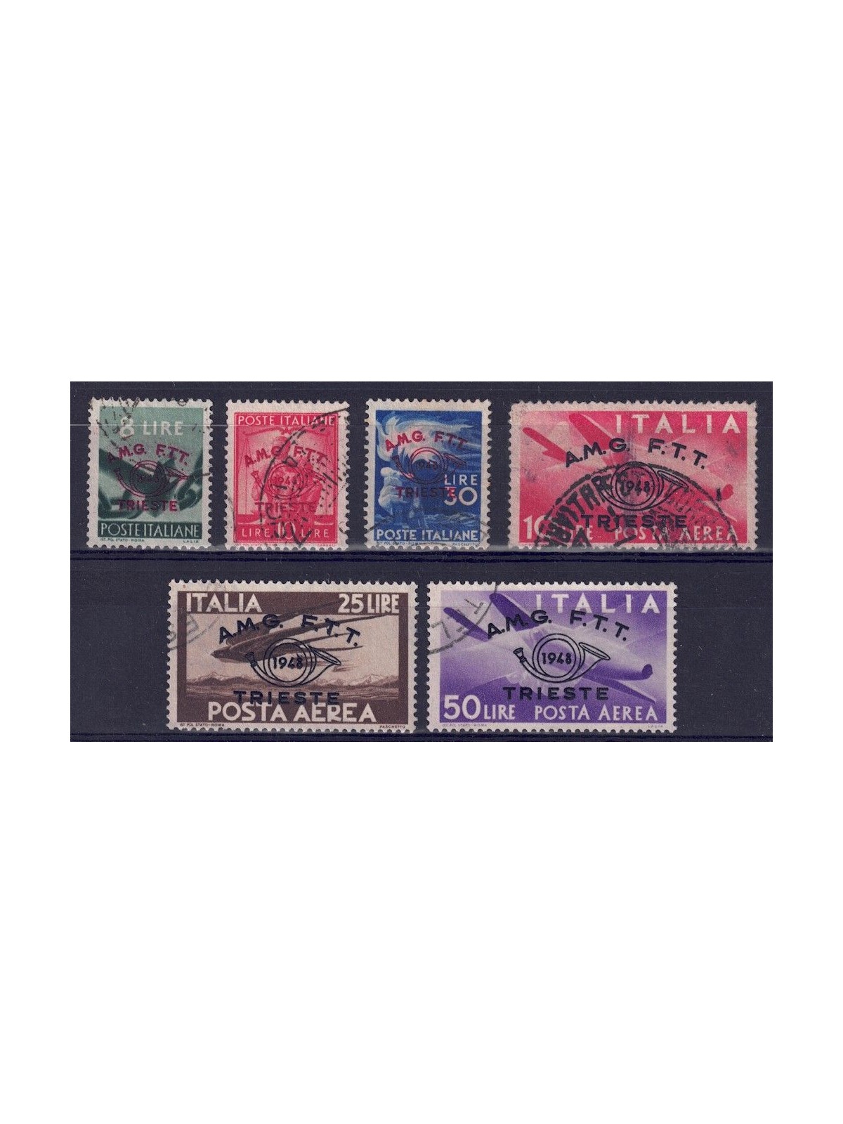 TRIESTE A 1948 Convegno filatelico 6v us