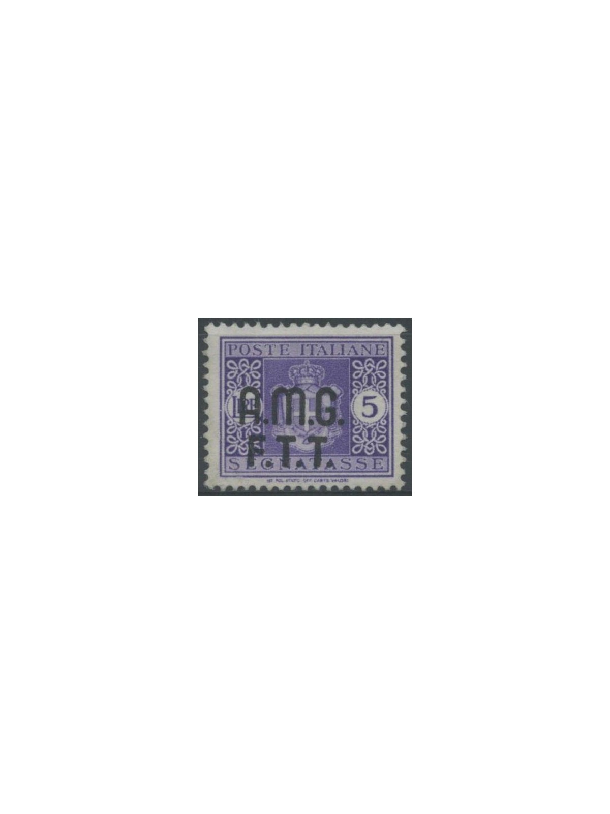 TRIESTE A 1947 Segnatasse 5£ senza filigrana MH*