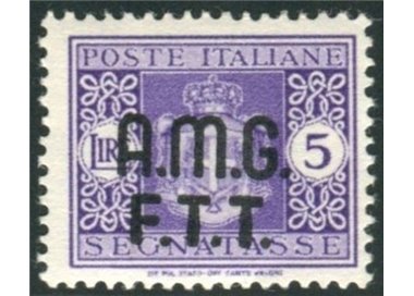 TRIESTE A 1947 Segnatasse 5£ senza filigrana MNH**