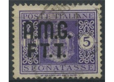 TRIESTE A 1947 Segnatasse 5£ senza filigrana us