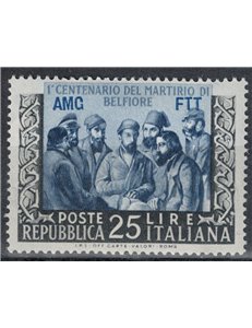 TRIESTE A 1953 Martyrdom of Belfiore MNH**