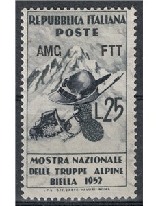 TRIESTE AT 1952 Alpine Troops MNH**