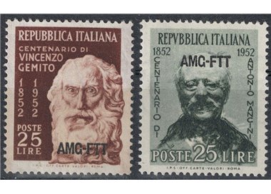 TRIESTE A 1952 Vincenzo Gemito e Antonio Mancini 2v MNH**