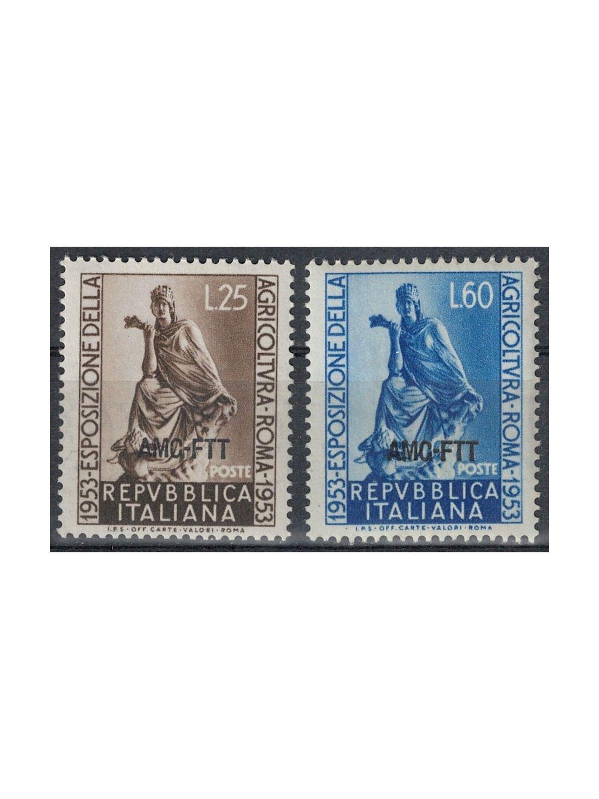 TRIESTE A 1953 Esposizione dell'Agricoltura 2v MNH**