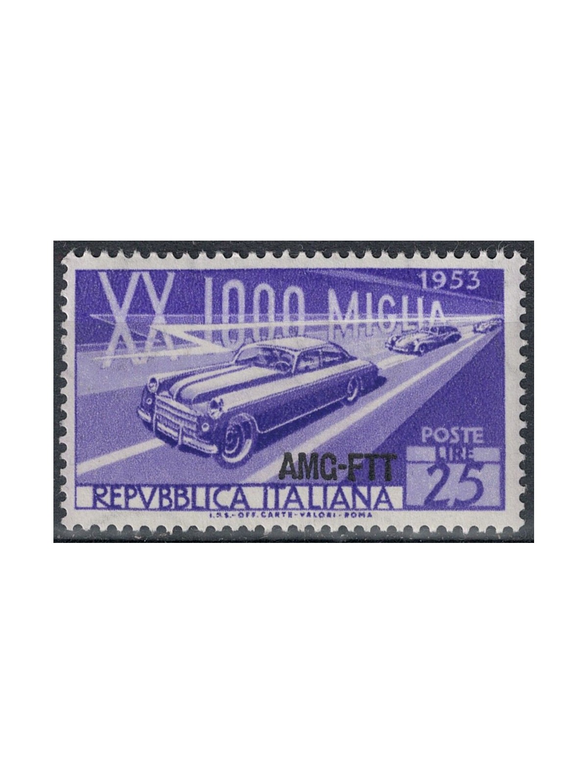 TRIESTE AT 1953 Mille Miglia MNH**