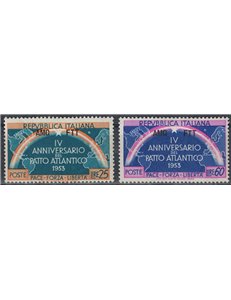 TRIESTE A 1953 Patto Atlantico 2v MNH**