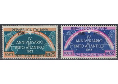 TRIESTE A 1953 Atlantic Pact 2v MNH**
