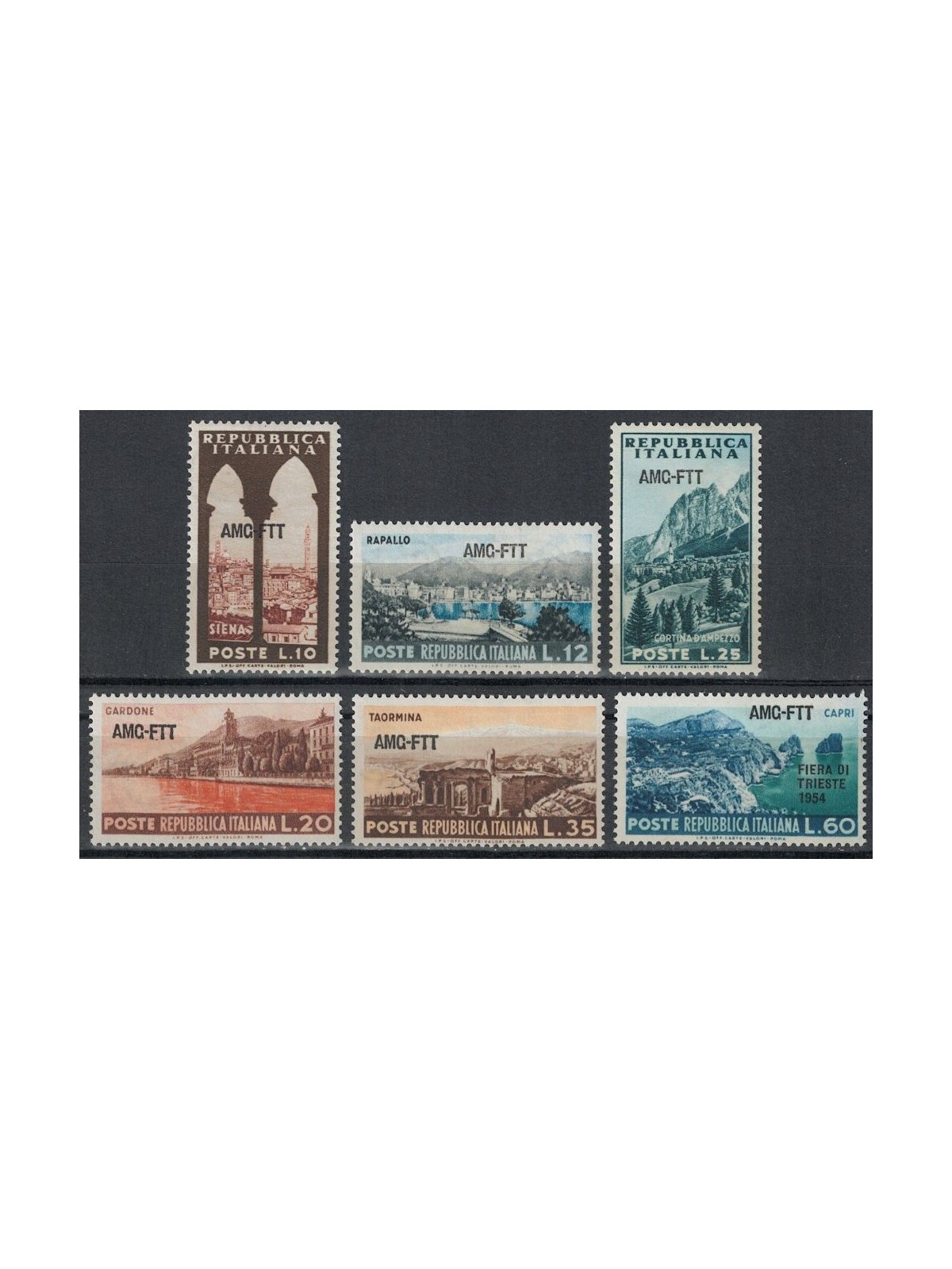 TRIESTE A 1954 Tourist propaganda 6v MNH**