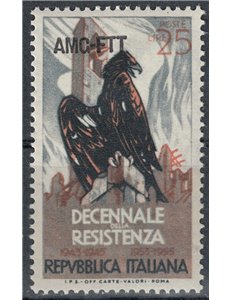 TRIESTE A 1954 Anniversario Resistenza MNH**