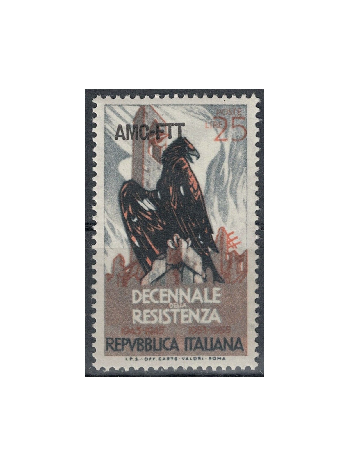 TRIESTE A 1954 Anniversario Resistenza MNH**