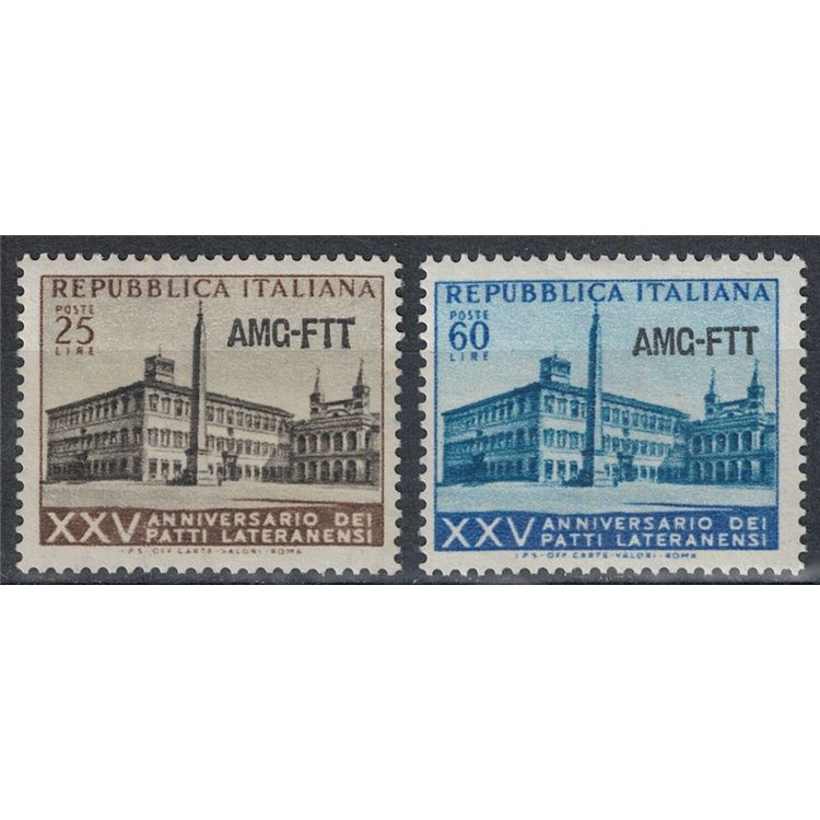 TRIESTE A 1954 Patti Lateranensi 2v MNH**