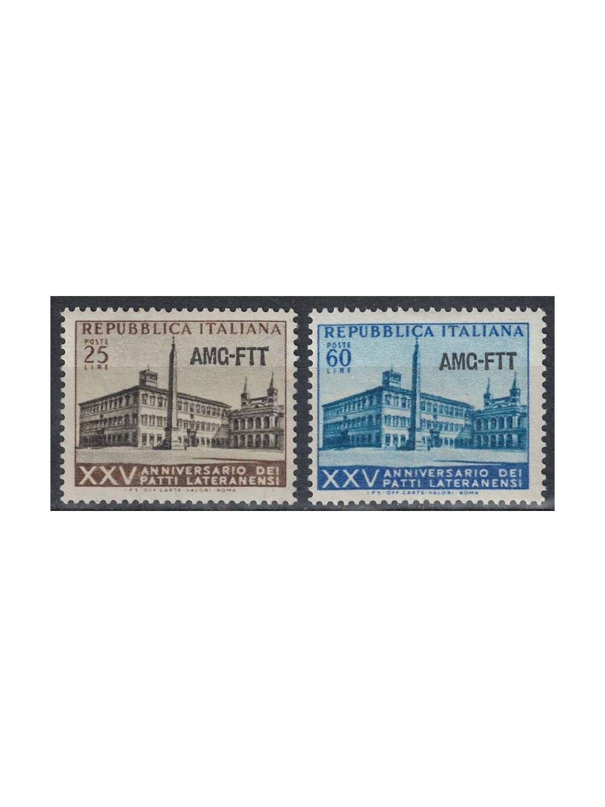 TRIESTE AT 1954 Lateran Pacts 2v MNH**