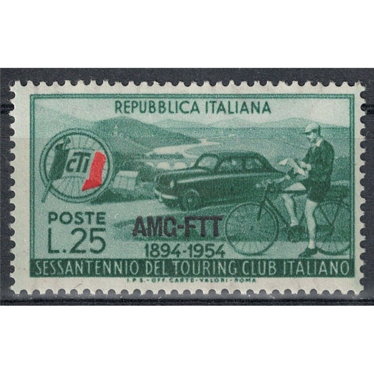 TRIESTE A 1954 Touring Club Italiano MNH**