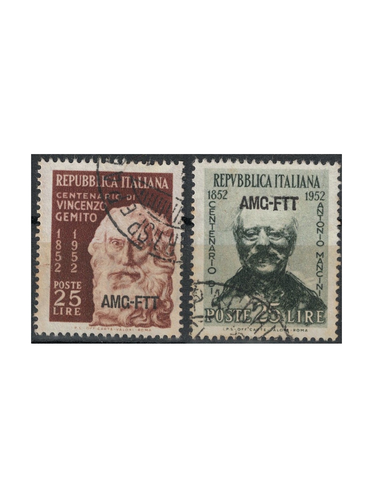 TRIESTE A 1952 Vincenzo Gemito and Antonio Mancini 2v us