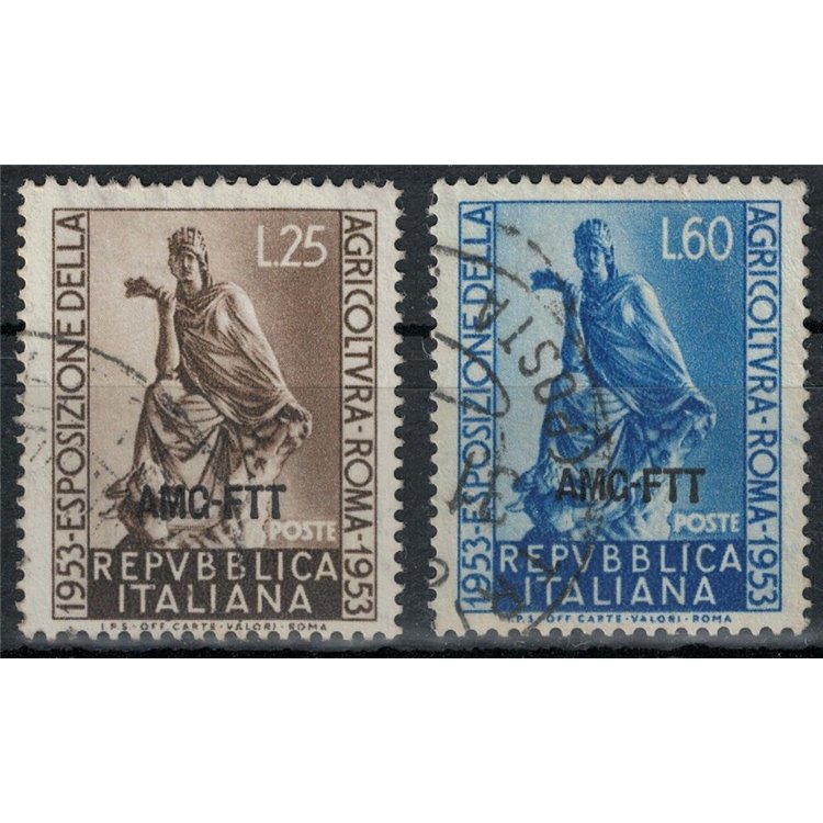 TRIESTE A 1953 Esposizione dell'Agricoltura 2v us